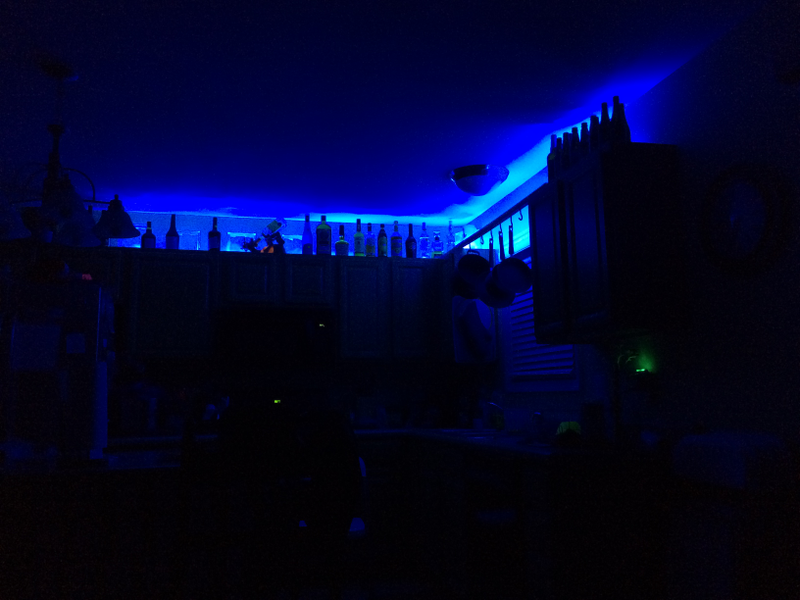 Illustration for article titled As inspired by Dwhite, LED strip installed.